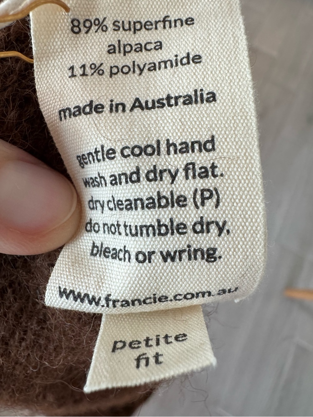 Francie The Campfire Knit In Chocolate Petite Fit Nwt — image 7 of 7
